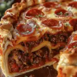 Deep Hamburger, Sausage & Pepperoni Pie