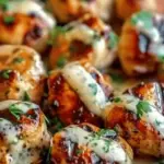 Grilled Chicken Bites with Creamy Garlic Sauce