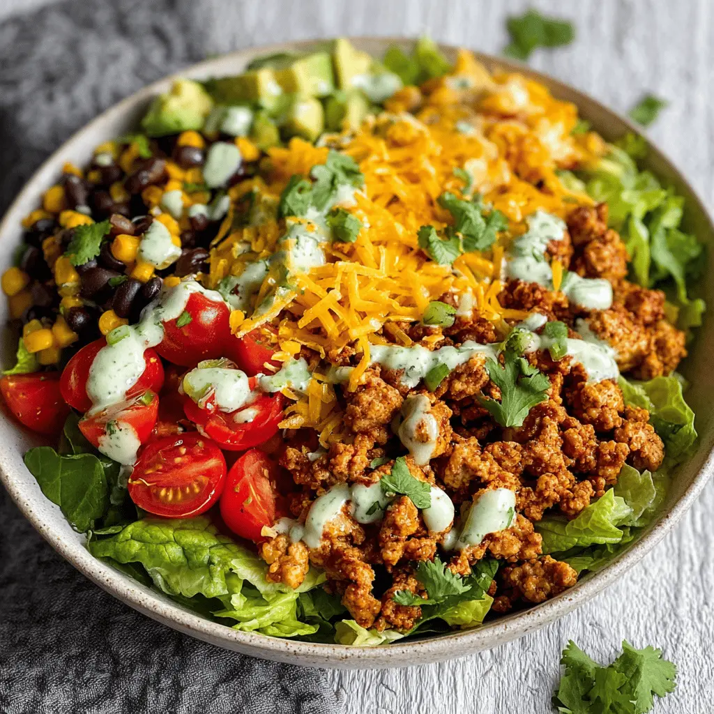 Healthy Ground Turkey Taco Salad: Easy Recipe for Fresh Flavor