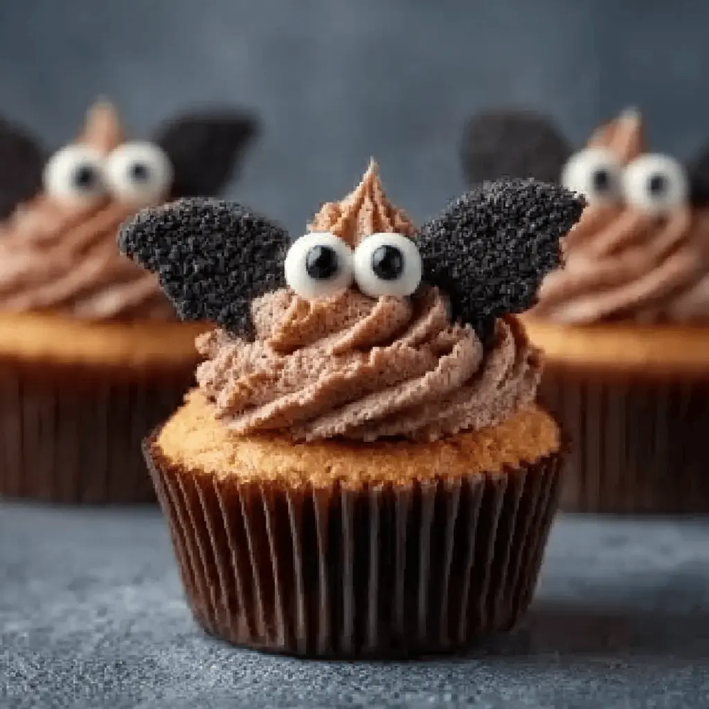 Irresistible Muffin Halloween Pipistrello: Spooky-Cute Bat Cupcakes
