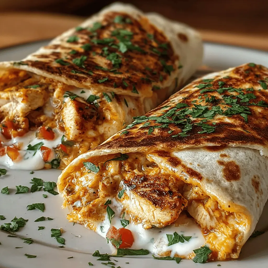 Ooey-Gooey Cheesy Garlic Chicken Wraps You’ll Absolutely Love