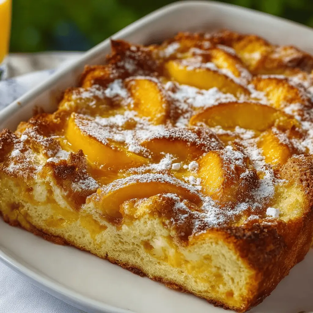 Overnight Peach French Toast Casserole: An Easy Indulgence