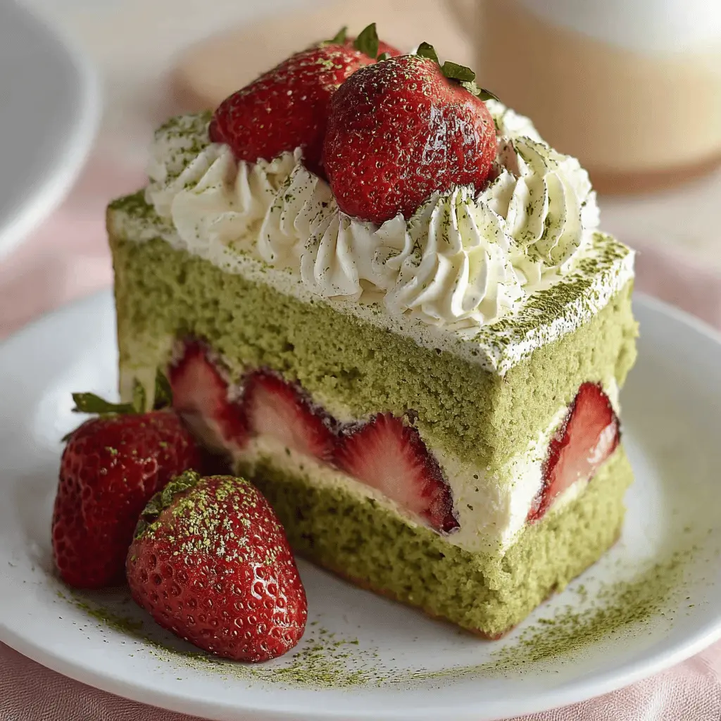 Strawberry Matcha Cake: The Best Recipe with Matcha Whipped Cream