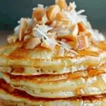 Toasted Coconut Macadamia Pancakes with Coconut Syrup: A Tropical Breakfast Dream