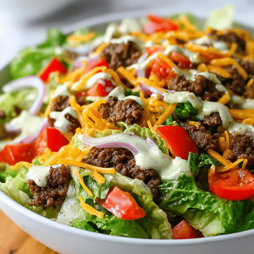 Big Mac Salad Delight: Easy Recipe with Turkey Bacon and Chicken Ham