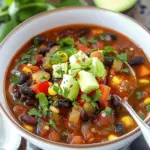 Southwest Black Bean Soup (Easy!)