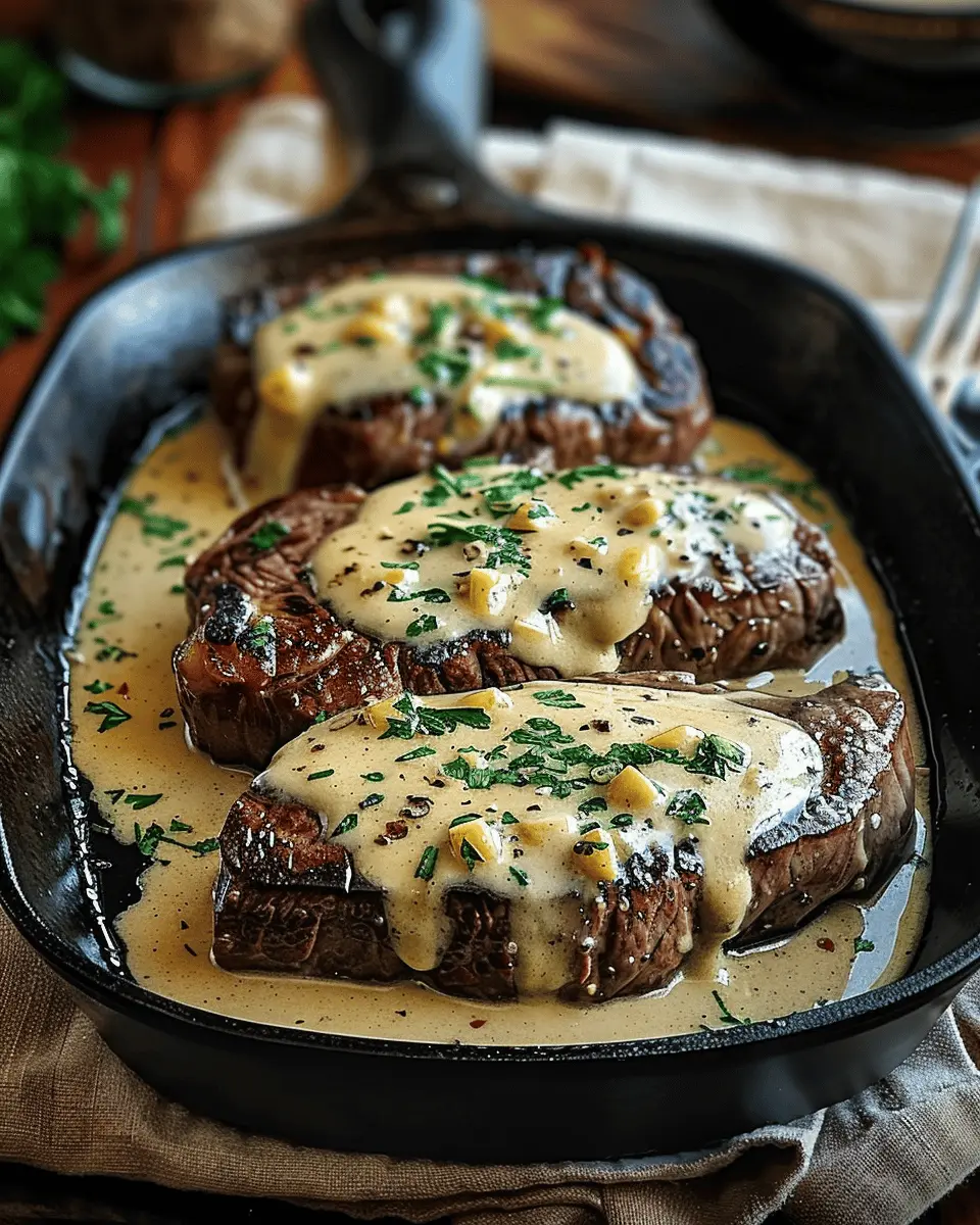 Steak with Creamy Garlic Sauce: A Juicy Comfort Food Delight