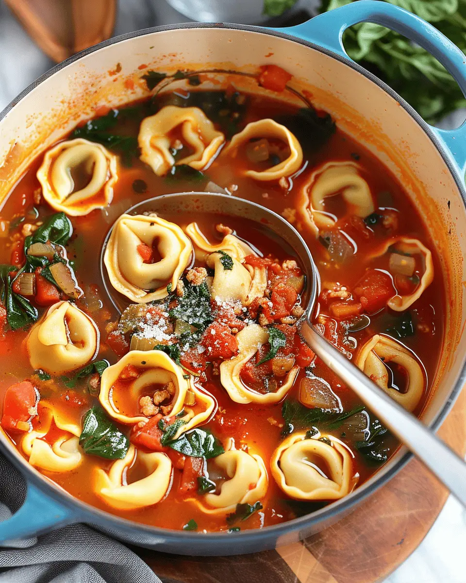 Tortellini Soup: Easy Comfort Food with Turkey Bacon and Chicken Ham