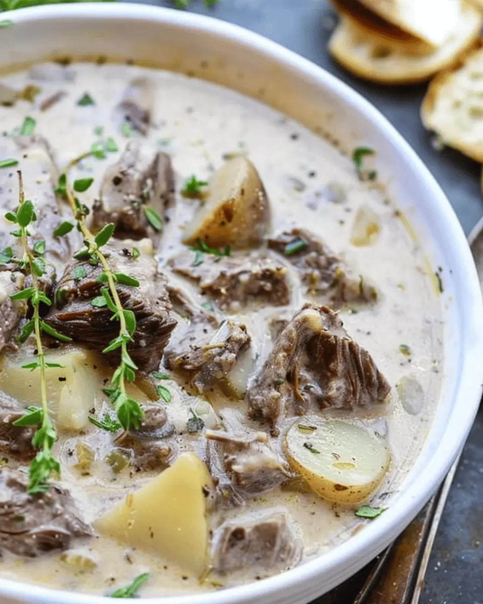 Creamy Steak and Potato Soup: Indulgent Slow Cooker Delight