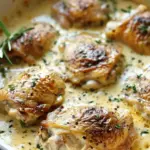 Creamy Oven Baked Chicken Thighs