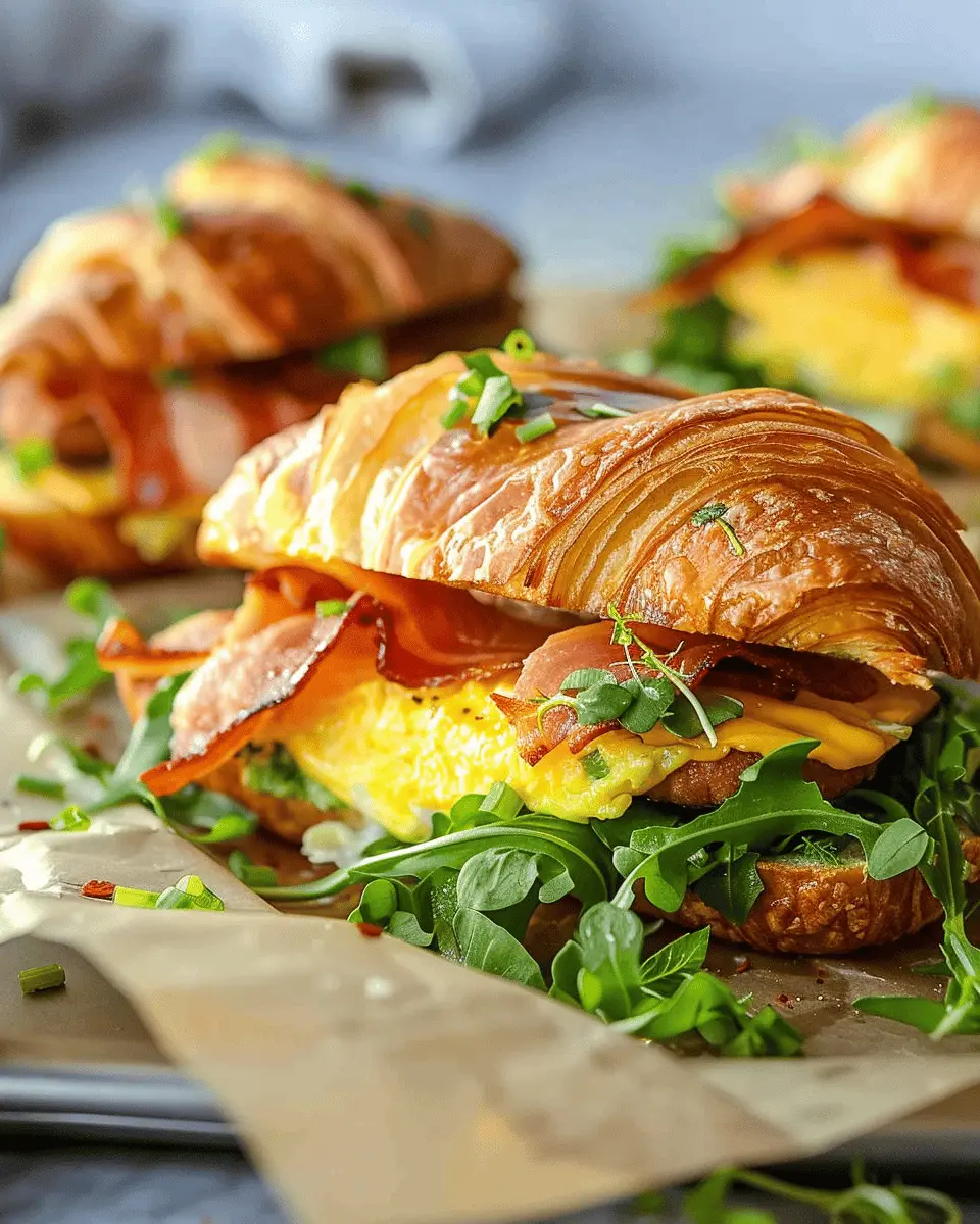 Croissant Breakfast Sandwich: Easy Make-Ahead with Turkey Bacon