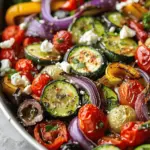 Sheet Pan Greek Vegetables with Feta