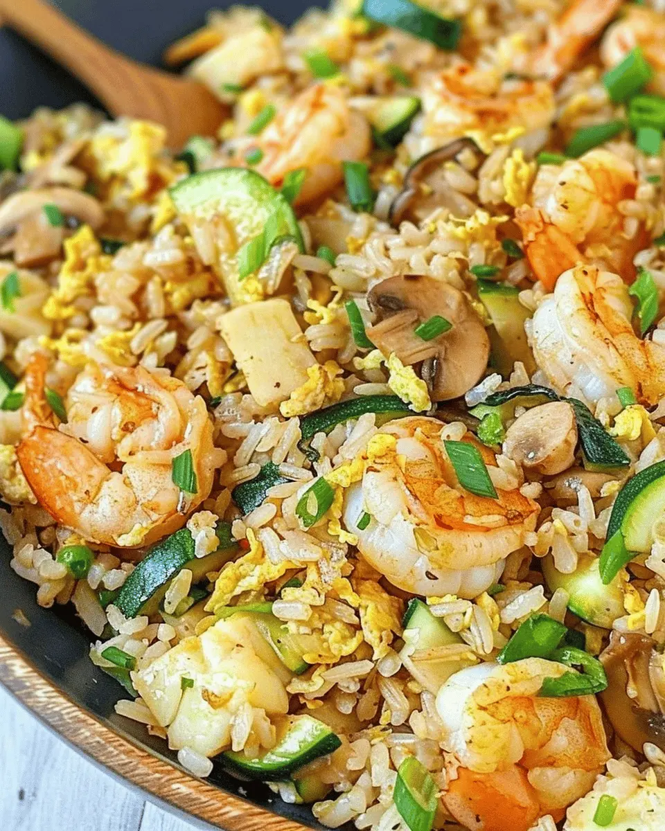 Shrimp Fried Rice With Zucchini and Mushrooms: A Flavorful Delight