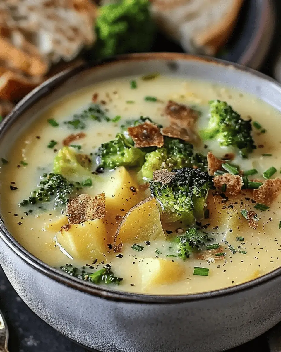 Cheddar Broccoli Potato Soup: Creamy Comfort with Turkey Bacon
