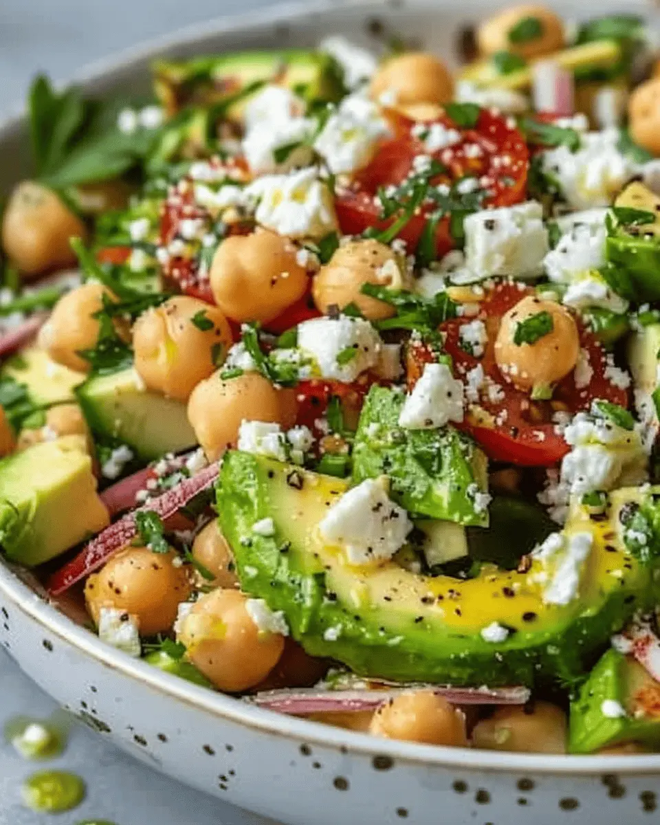 Chickpea Feta Avocado Salad: Easy, Nutritious & Delicious Summer Dish