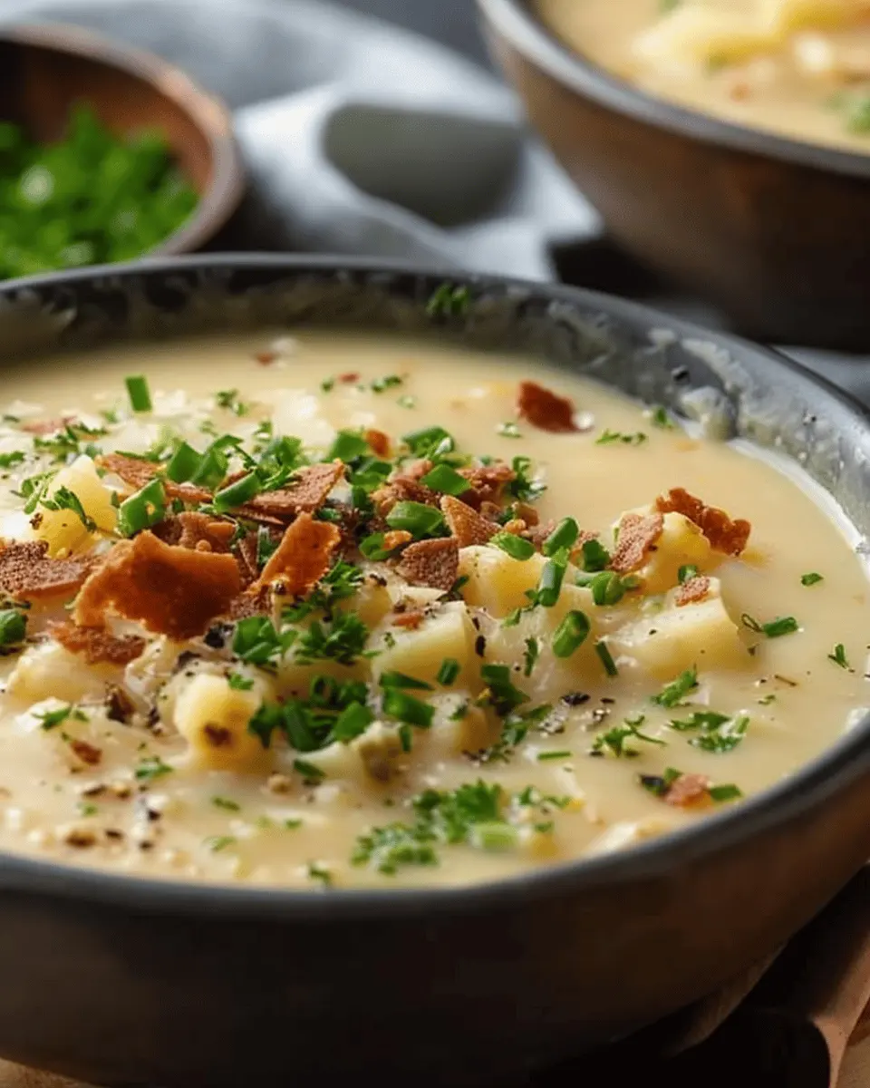 Quick and Easy Outback Potato Soup Recipe with Turkey Bacon Delight
