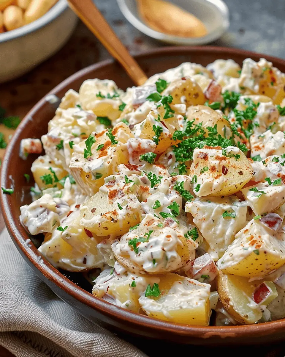 Steakhouse Potato Salad: A Creamy Indulgent Twist with Turkey Bacon