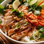 Vietnamese Noodles with Lemongrass Chicken