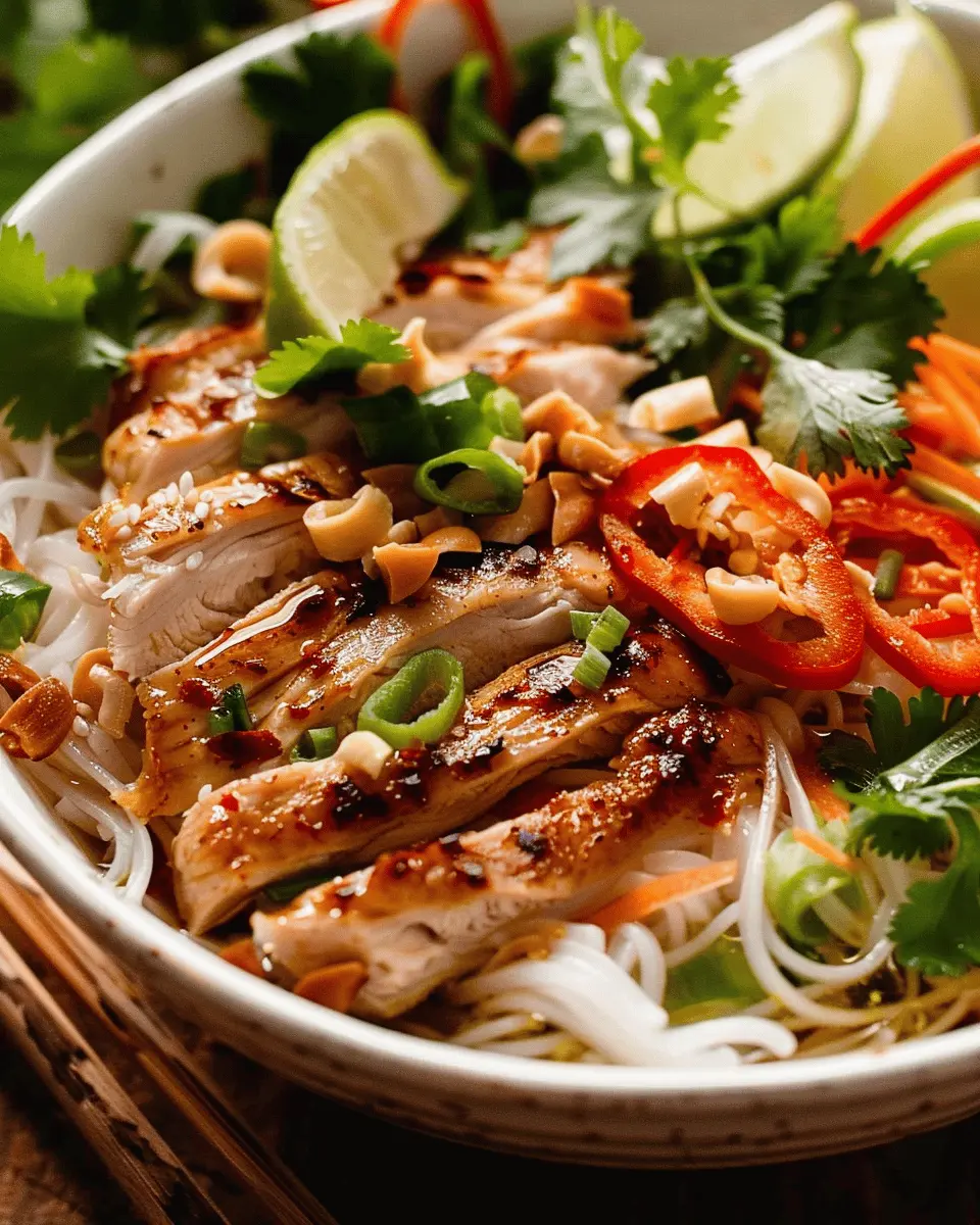 Vietnamese Noodles with Lemongrass Chicken: Easy Weeknight Delight
