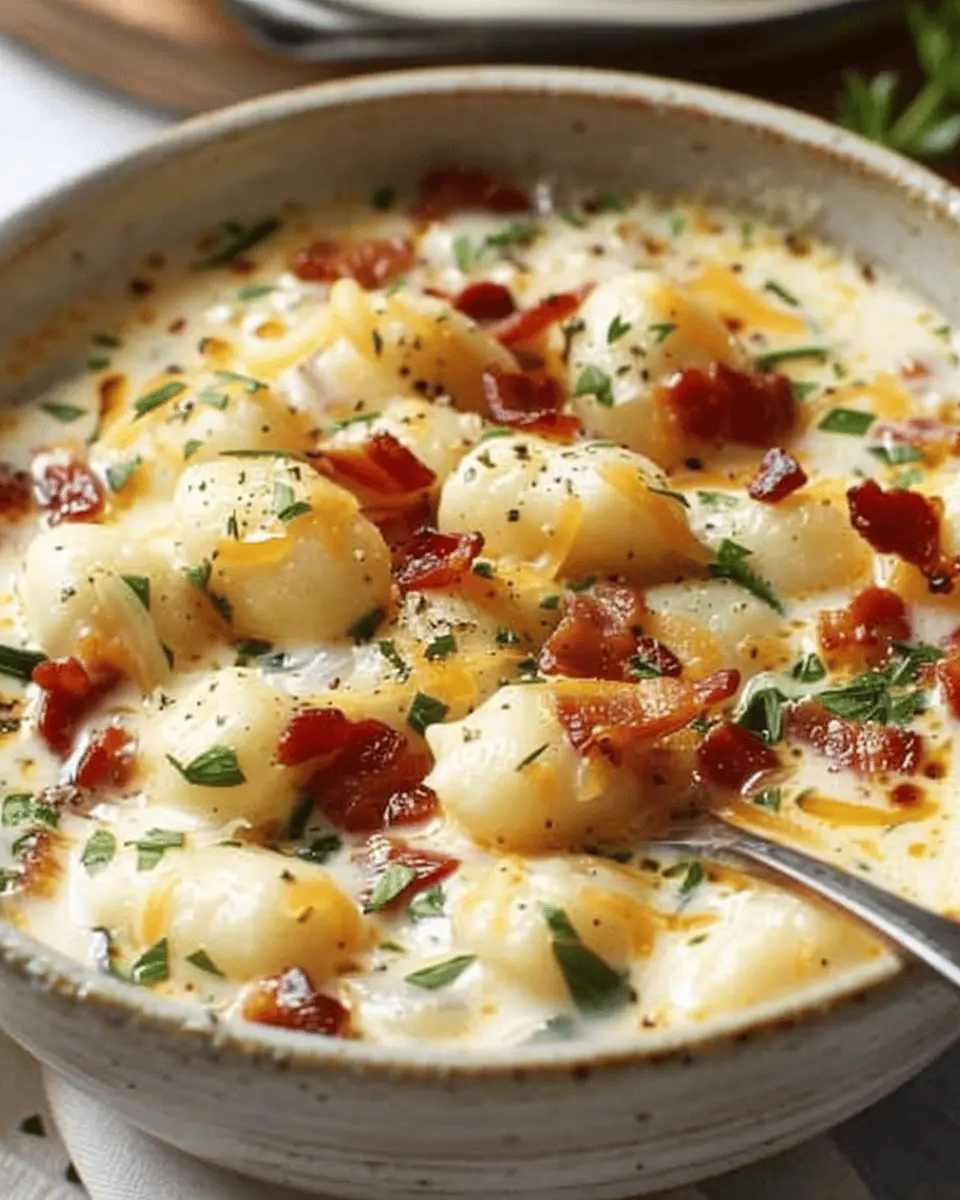 Bacon Cheddar Gnocchi Soup: Comforting Turkey Bacon Delight