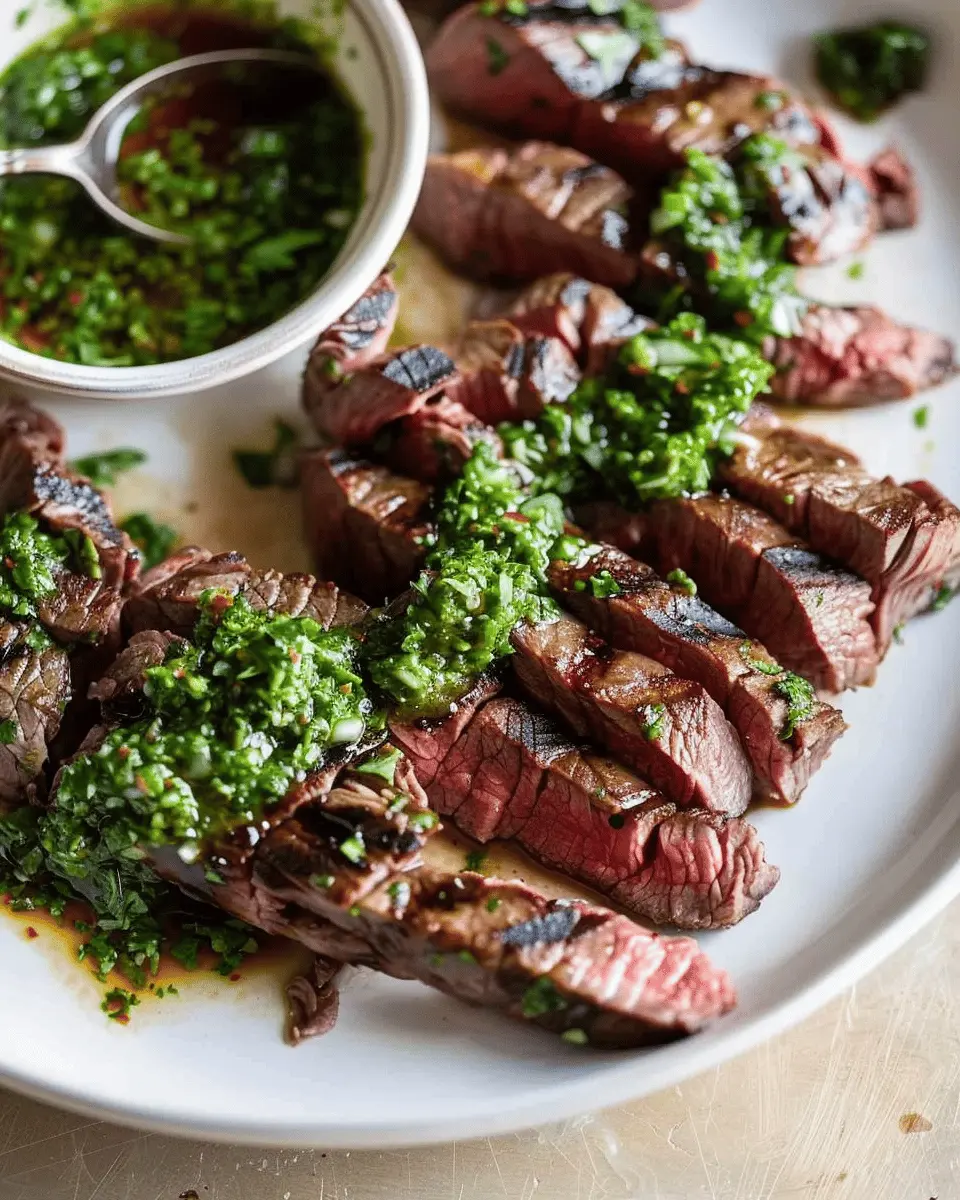 Cuban-Style Churrasco: Juicy Beef with Zesty Chimichurri Sauce