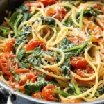 One-Pot Spinach Tomato Pasta