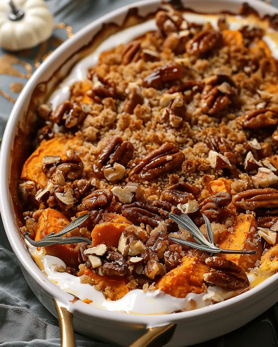 Southern Maple Sweet Potato Casserole with Turkey Bacon Delight