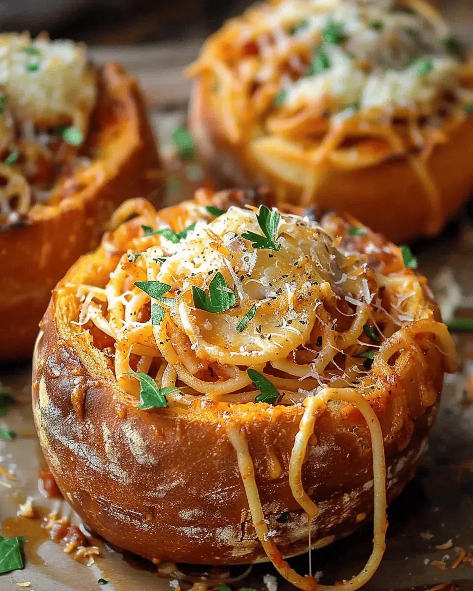 spaghetti garlic bread bowls: the indulgent twist on comfort food