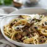 Mushroom and Garlic Spaghetti Dinner