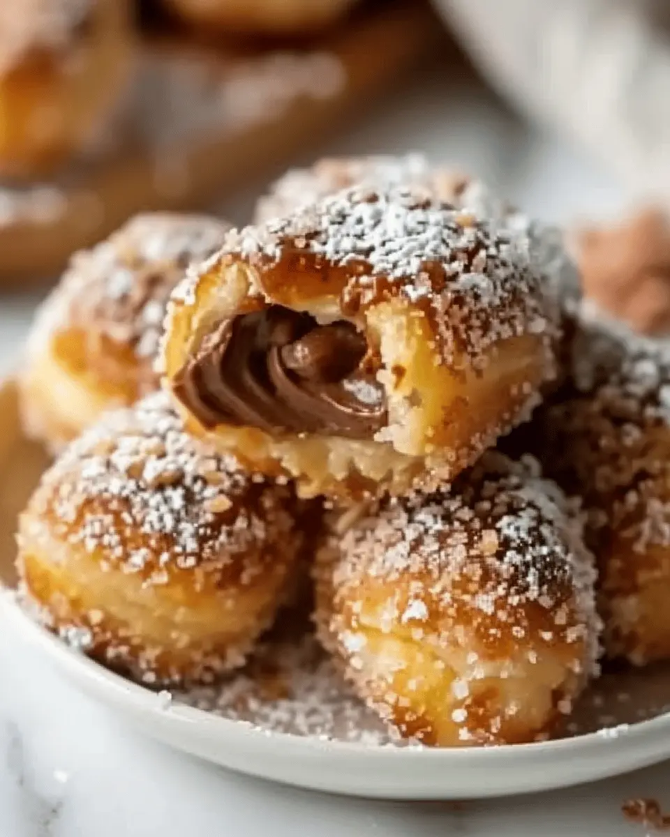 Nutty Churro Bites: Indulgent Treats with Nutella Surprise