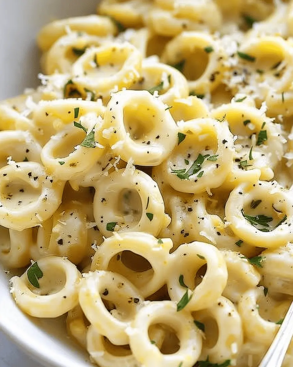 Garlic Butter Pasta One Pot Wonder with Turkey Bacon and Chicken Ham