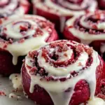 Heavenly Red Velvet Cinnamon Rolls