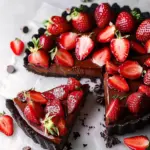 Dark Chocolate Strawberry Tart