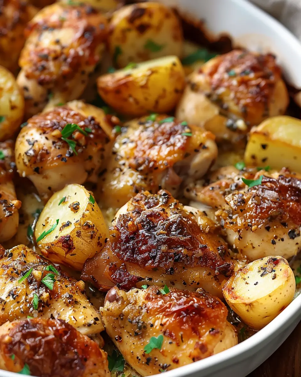 Garlic Parmesan Chicken and Potatoes: Easy Comfort Food Delight