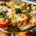Cheesy Veggie Quinoa Casserole