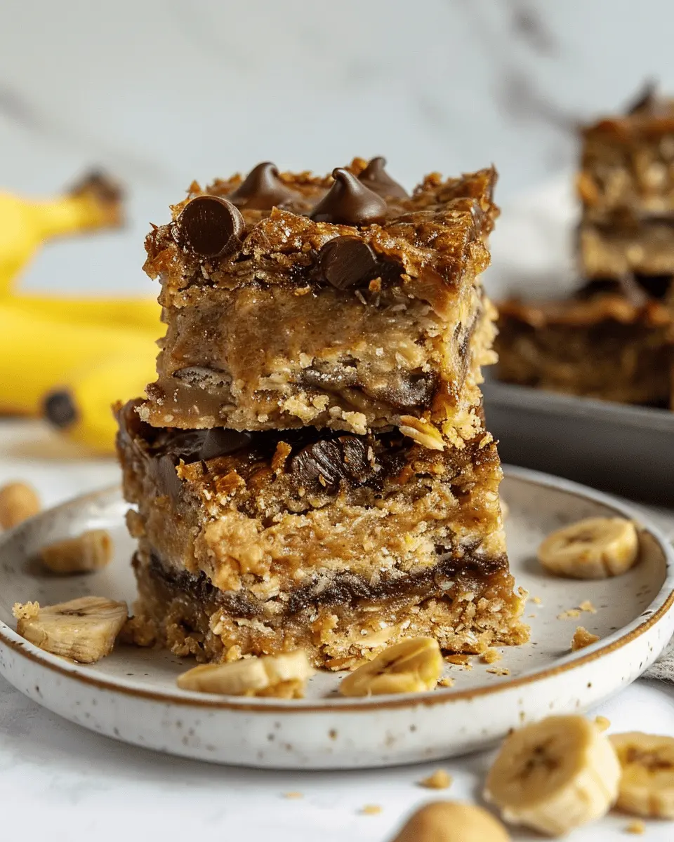 4 Ingredient Peanut Butter Banana Bars: Easy Treat for Everyone