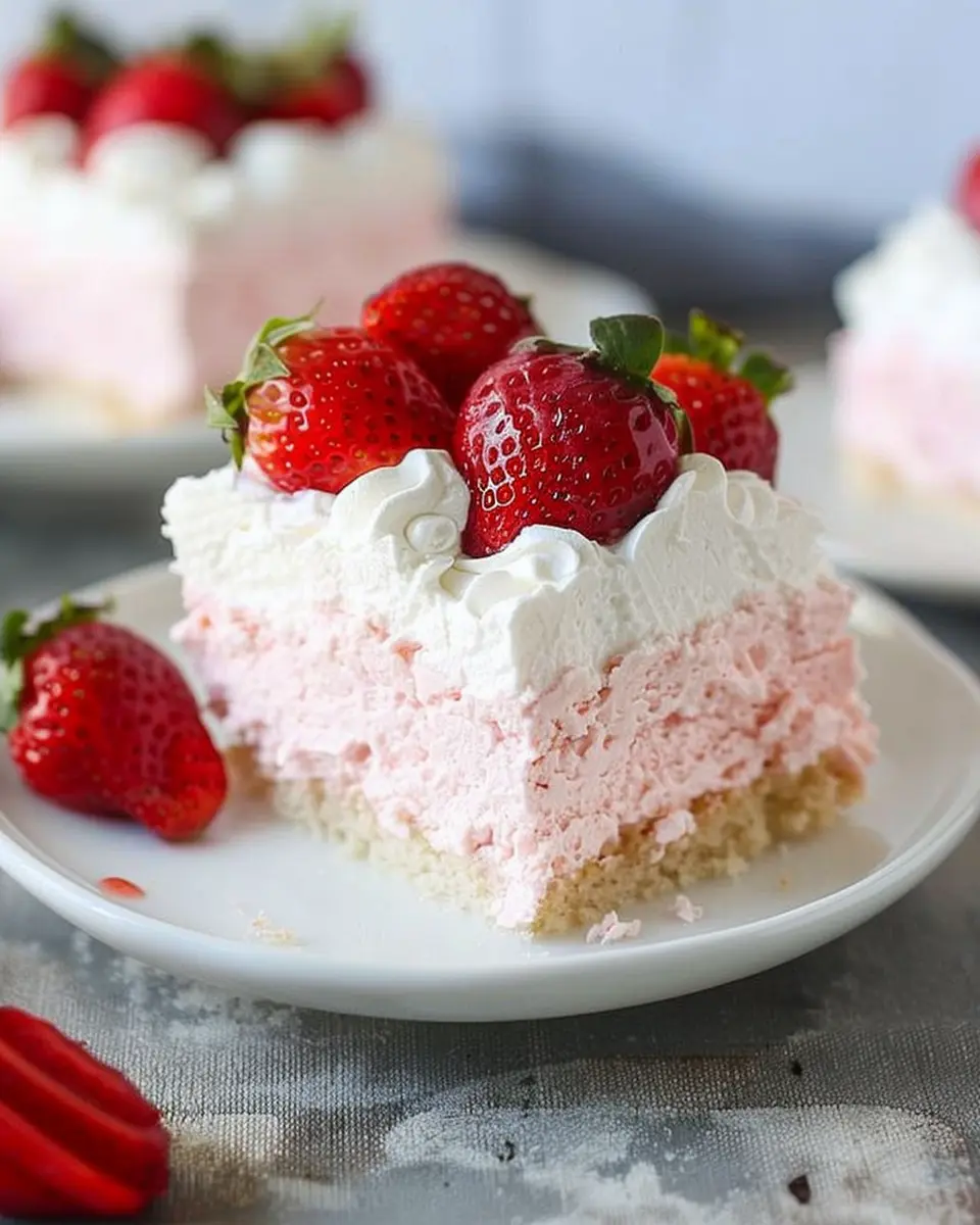 3 Ingredient No Bake Strawberry Cloud Cake: The Easy Delight You’ll Love