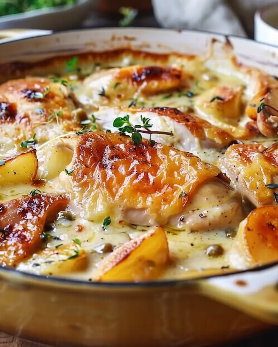 French Chicken Casserole a la Normande: Easy Comfort Food Recipe