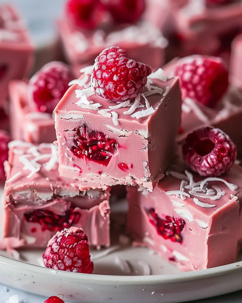 Vegan Raspberry Coconut Fudge: Easy Indulgence for Sweet Cravings