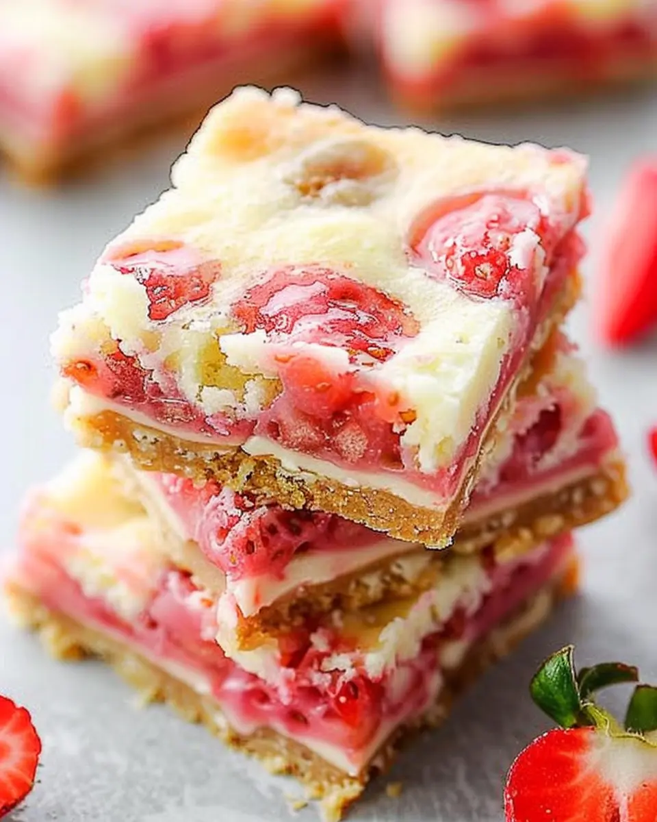 Strawberry White Chocolate Gooey Bars: Indulgent Homemade Treats