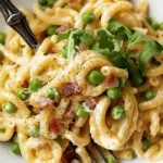 Creamy Pasta with Peas and Pancetta
