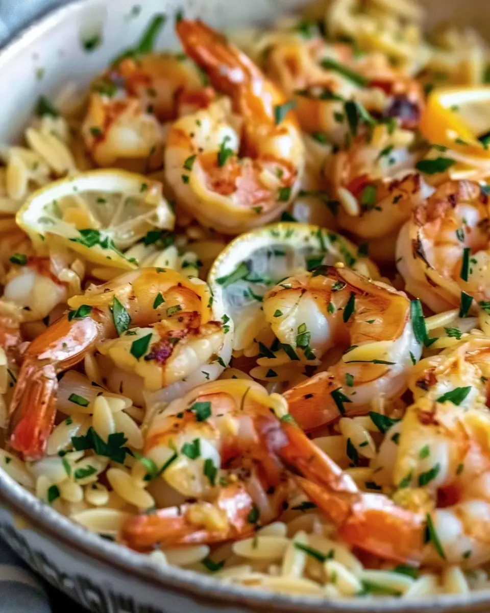 Irresistible Shrimp Orzo in Lemon Garlic Sauce: A Quick Delight