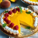Mango Curd Tart with a Coconut Crust