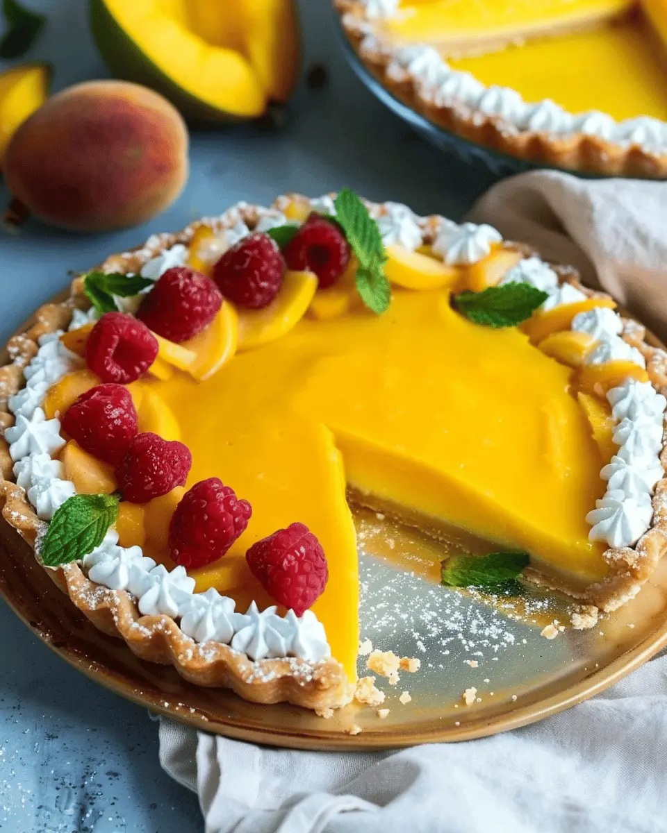 Mango Curd Tart: Indulge in a Coconut Crust Delight