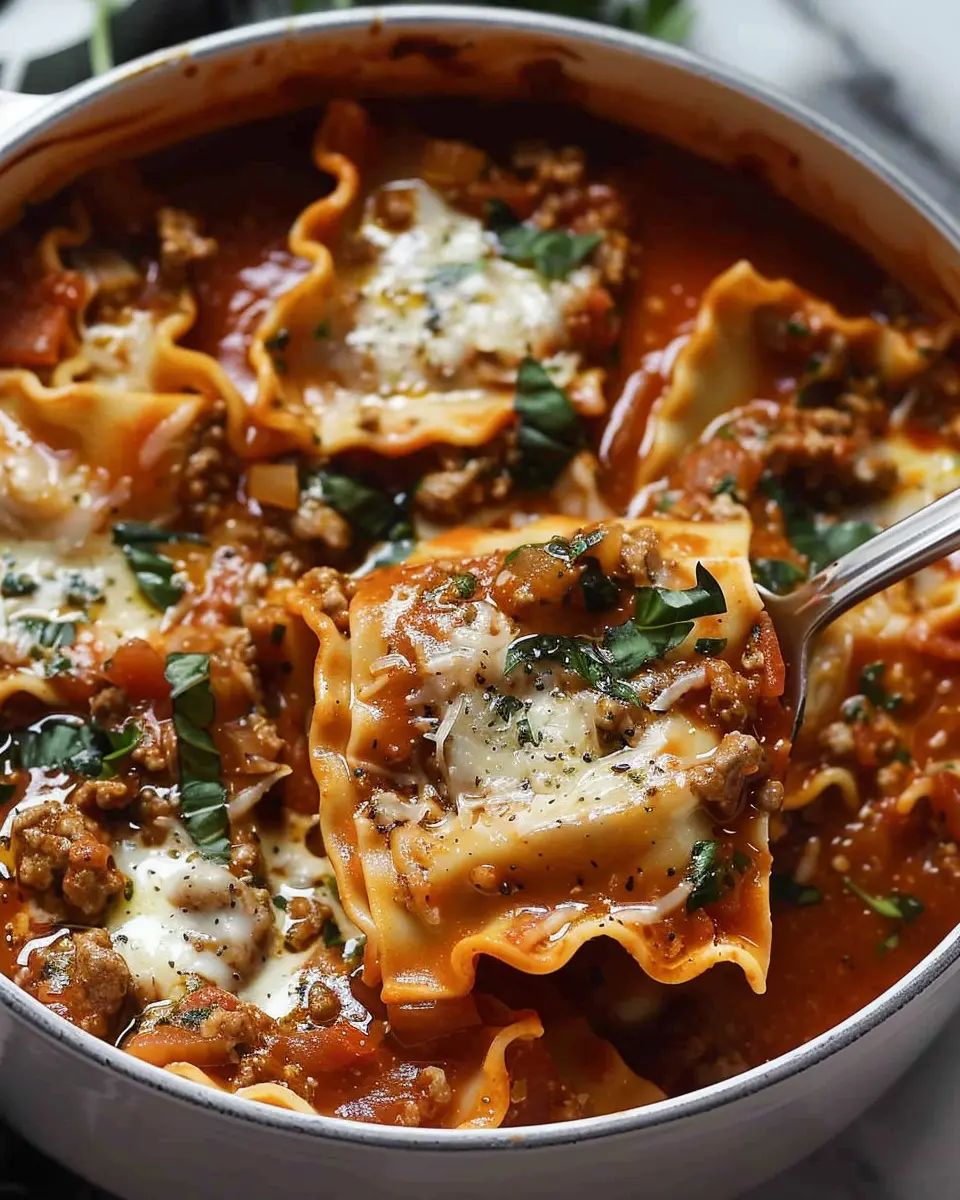 Mouthwatering One Pot Lasagna Soup: Easy Comfort Food Delight