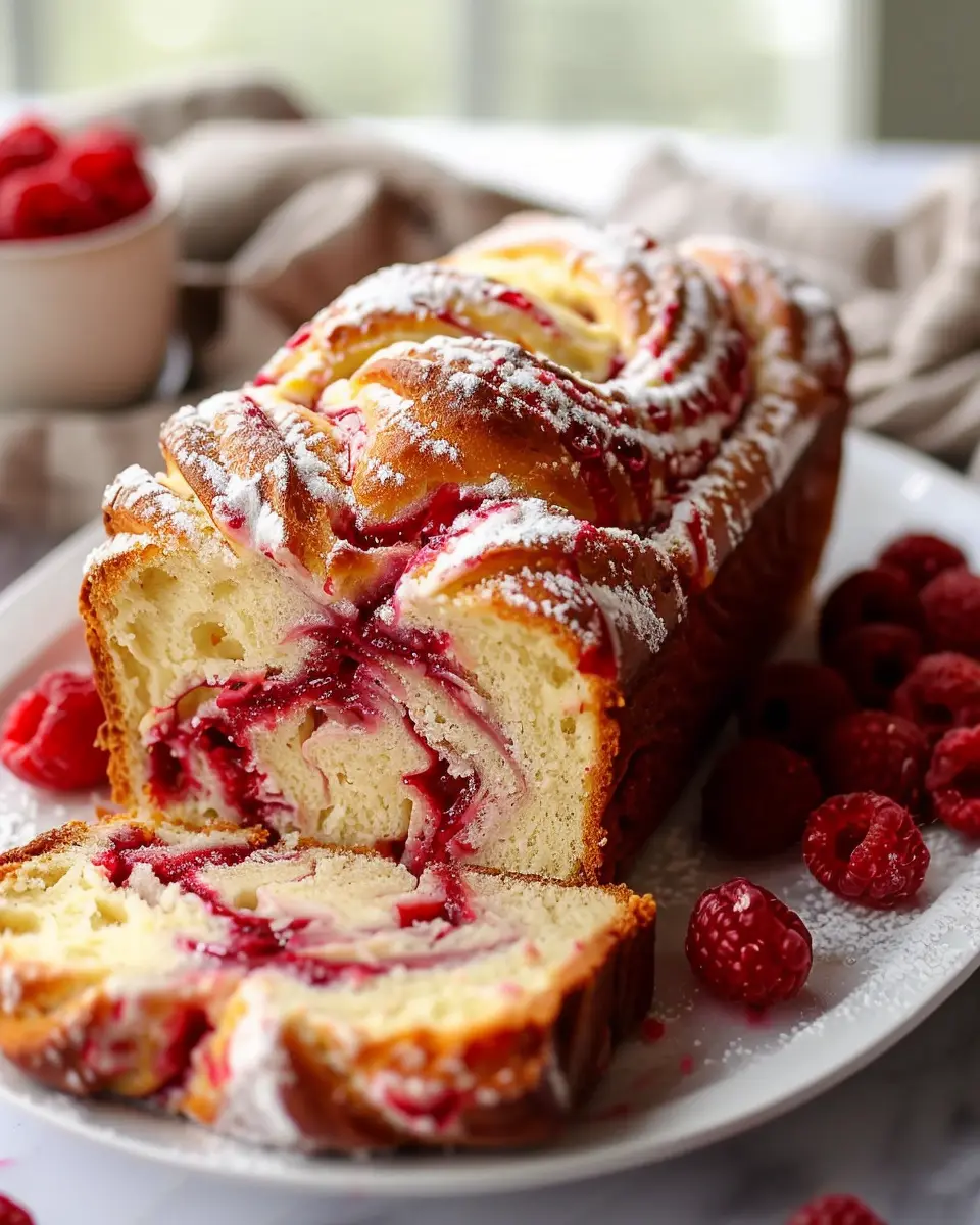 Raspberry Swirl Brioche Loaf: The Best Homemade Delight