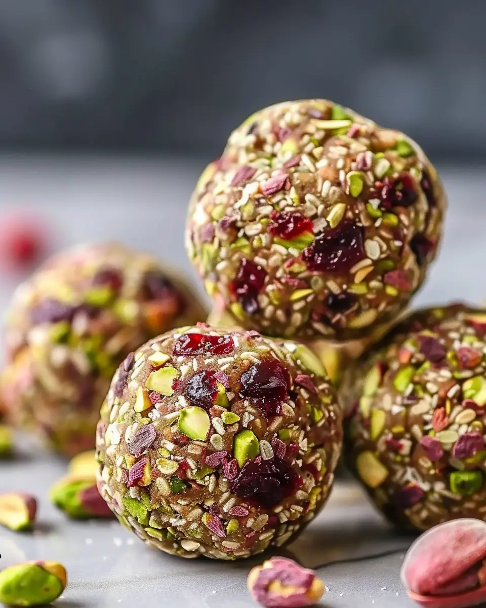 Cranberry Pistachio Protein Bites: Easy Energy Boosting Snack