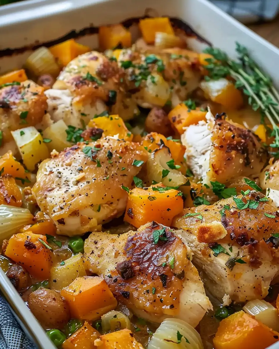Roasted Chicken Leek and Butternut Squash Bake: A Cozy Delight