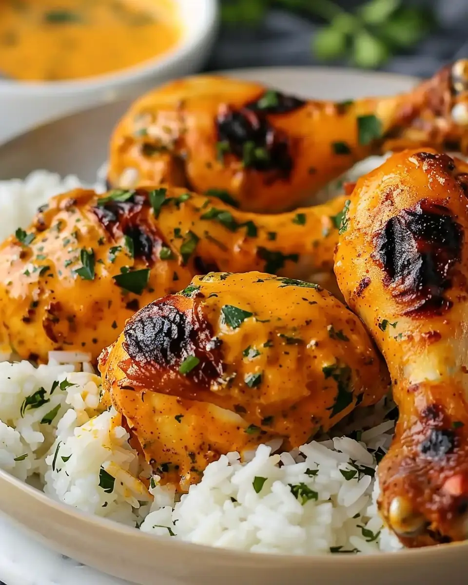 Creamy Paprika Chicken Drumsticks: Easy Comfort with Steamed Rice