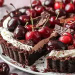 Black Forest Chocolate Tart with Fresh Cherries